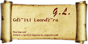 Göltl Leonóra névjegykártya